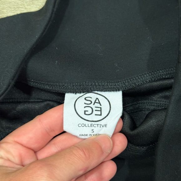 Sage Collective Easy Jogger Pants Black Size Small High Waisted - Picture 3 of 4